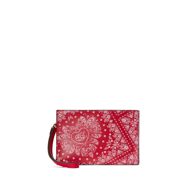 Print Leather Small Pouch