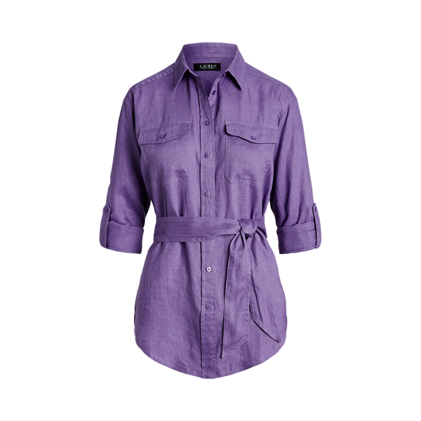 Belted Linen Shirt