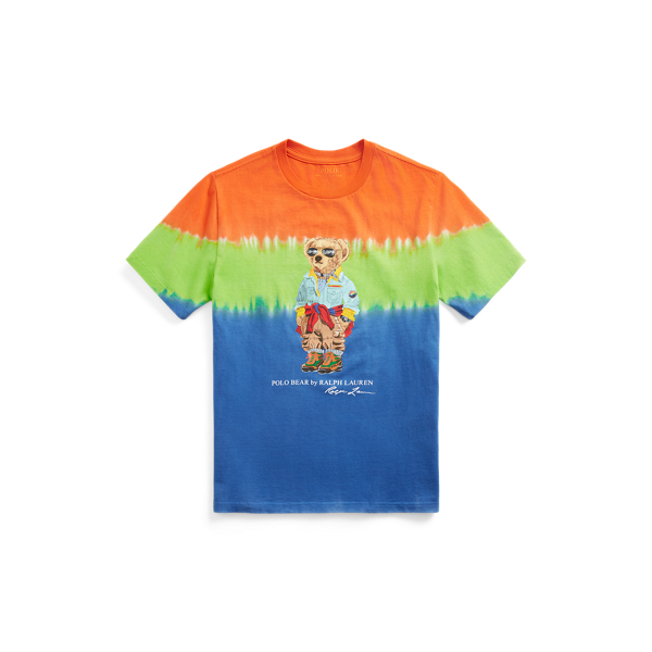 Polo Bear Tie-Dye Cotton Jersey Tee