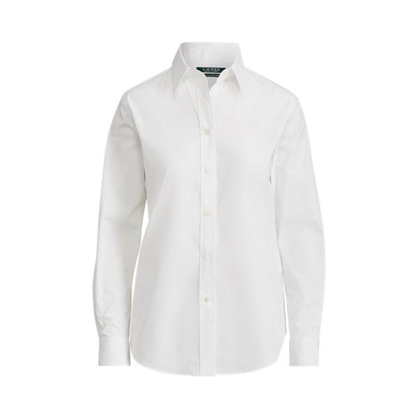 Chemise infroissable popeline de coton pour femme | Ralph Lauren® FR