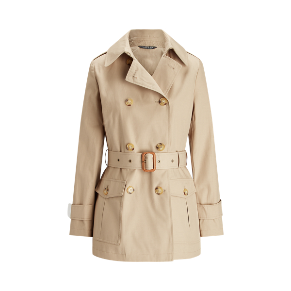 Double-Breasted Cotton-Blend Trench Coat for Women | Ralph Lauren NL