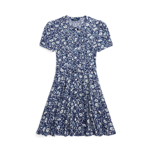 Floral Pintucked Shirtdress