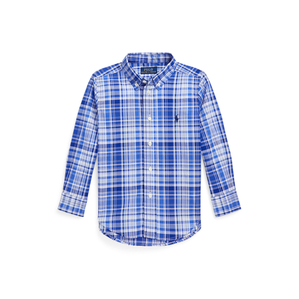 Plaid Cotton Poplin Shirt
