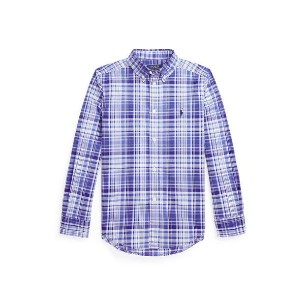 Plaid Cotton Poplin Shirt