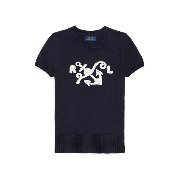 Anchor Cotton Short-Sleeve Jumper