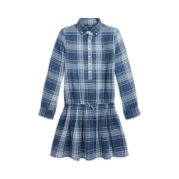 Plaid Double-Faced Cotton Shirtdress