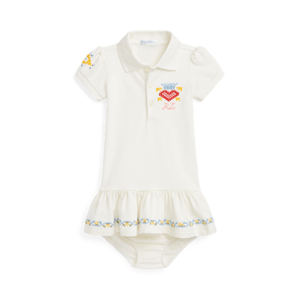 Embroidered Mesh Polo Dress & Bloomer