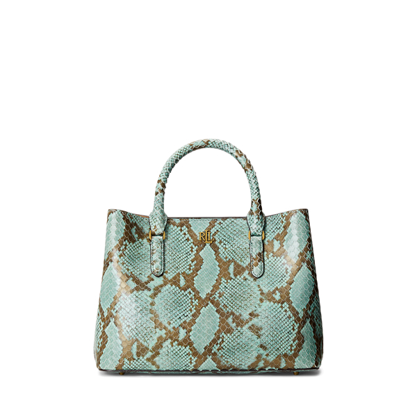 Faux Snakeskin Medium Marcy Satchel for Women Ralph Lauren CH