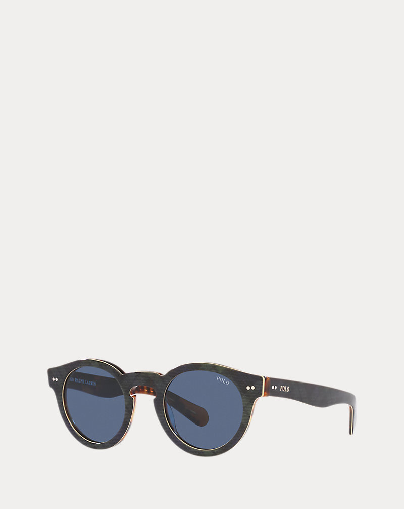 Plaid Panto Sunglasses Polo Ralph Lauren 1
