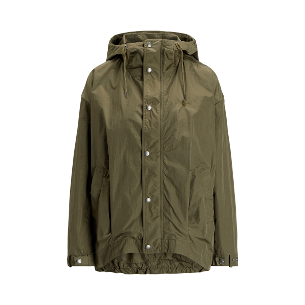 Water-Resistant Hooded Windbreaker