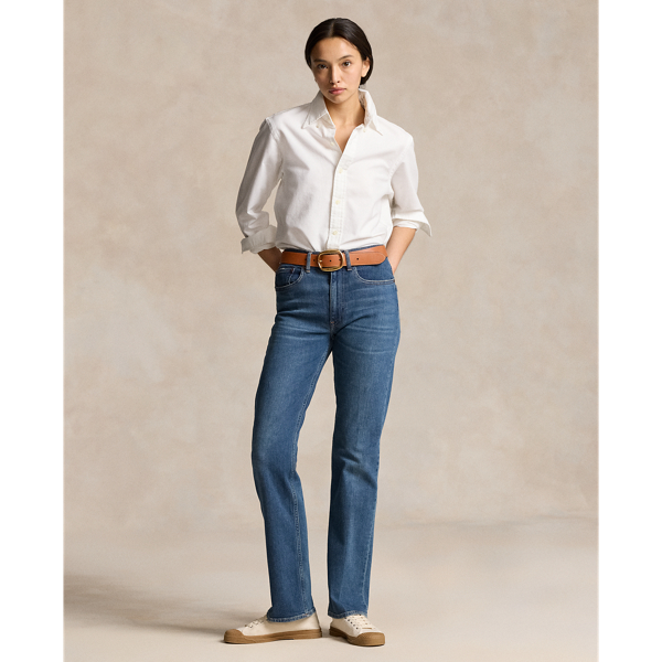 Straight-Fit Jeans mit hoher Leibhöhe