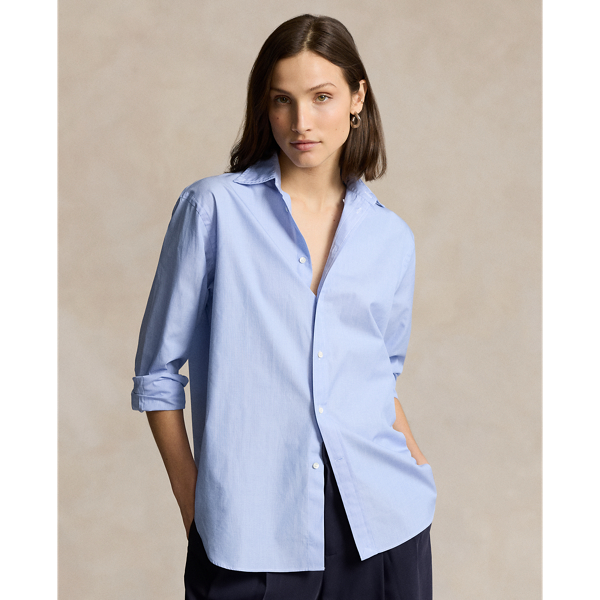 Oversize Fit Cotton Poplin Shirt