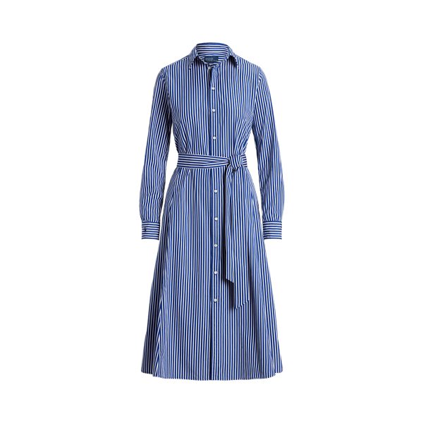 Belted Striped Cotton Shirtdress for Women | Ralph Lauren® UK