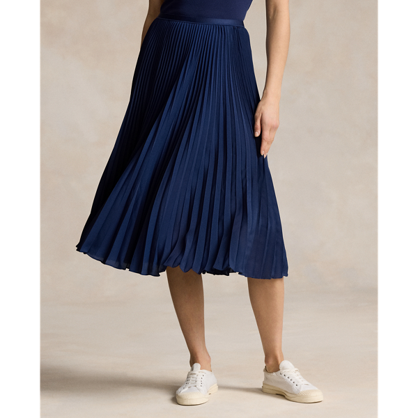 Polo Ralph Lauren high-waisted pleated midi skirt - Blue
