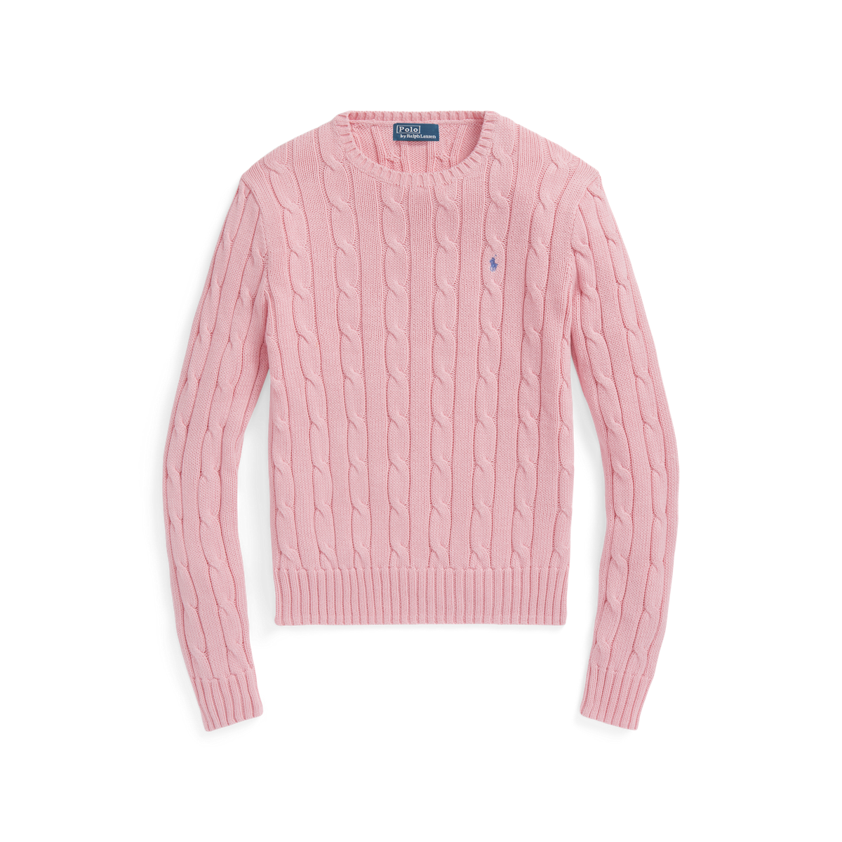Cable Knit Cotton Crewneck Sweater Ralph Lauren