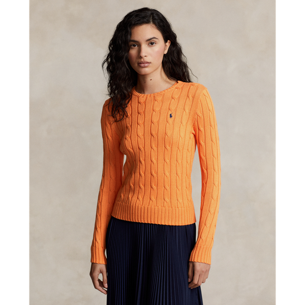 Women's Orange Polo Ralph Lauren Sweaters