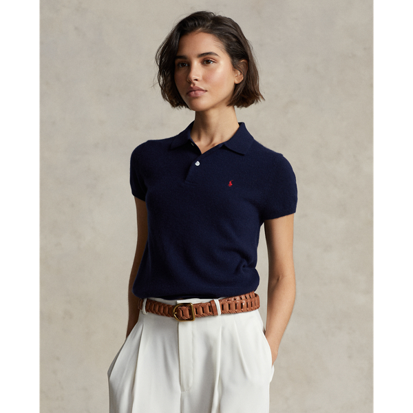 Slim-Fit Poloshirt aus Kaschmir