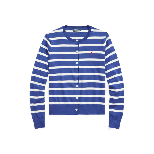 Striped Cotton-Blend Cardigan