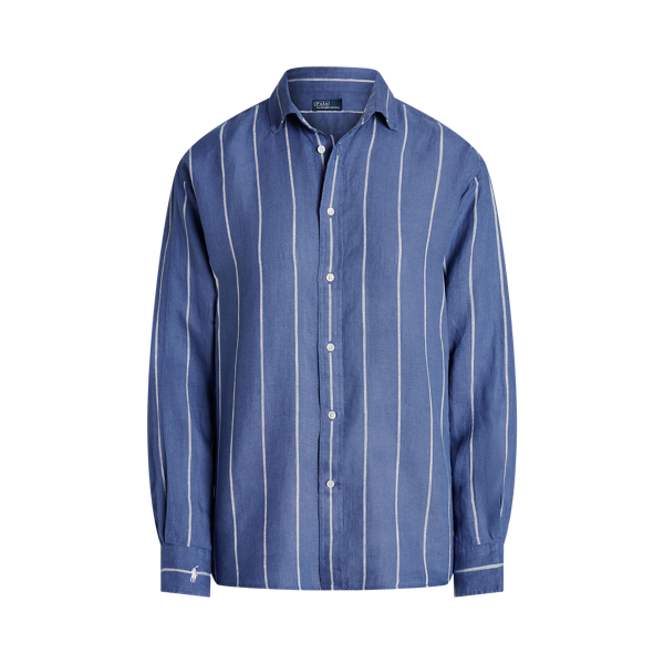 Relaxed Fit Striped Linen Shirt