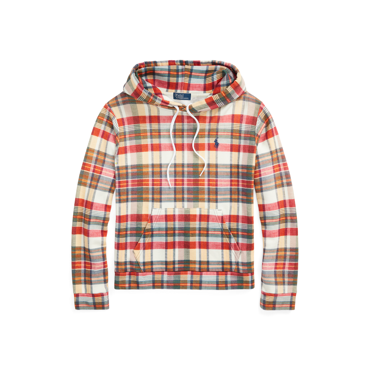 Plaid Shrunken Fit French Terry Hoodie | Ralph Lauren