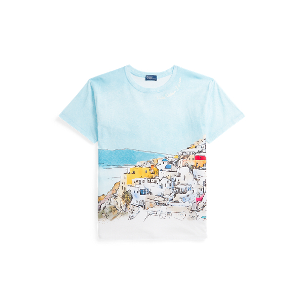 Seaside Motif Cotton Jersey Tee