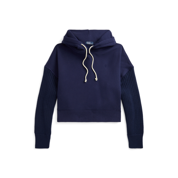 Boxy Fit Hybrid Jumper-Sleeve Hoodie