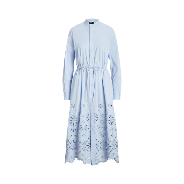Eyelet-Embroidered Cotton Shirtdress