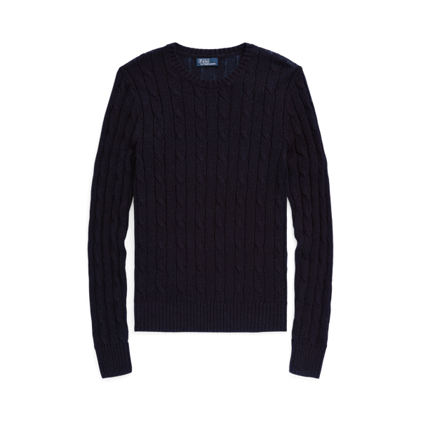 Polo Ralph Lauren Cable-Knit Cotton-Blend Crewneck Sweater
