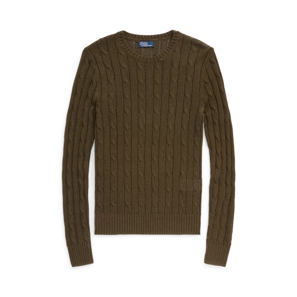 Polo Ralph Lauren Cable-Knit Cotton-Blend Crewneck Sweater