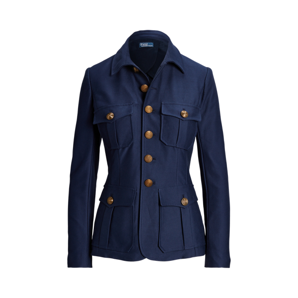 Stretch Cotton Twill Blazer