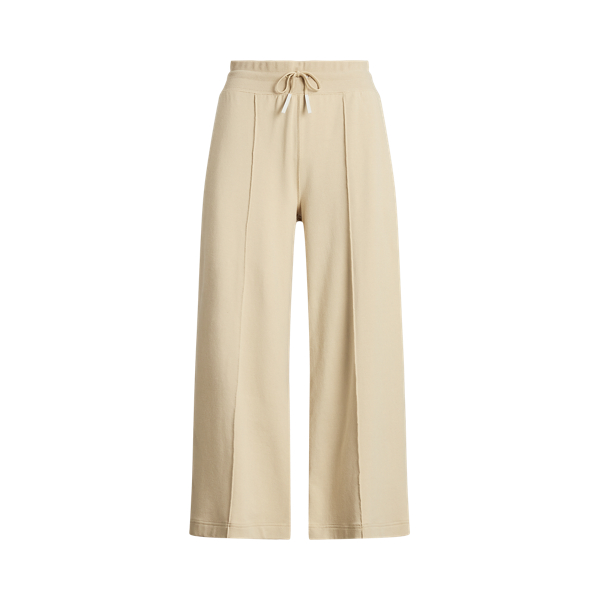 Cropped Wide-Leg Fleece Trouser