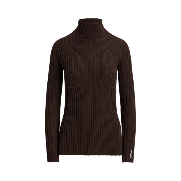 Merino Wool Ribbed Turtleneck Sweater