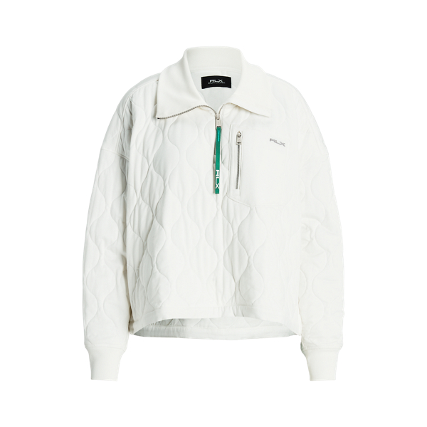 Oversized Quilted Half-Zip Pullover