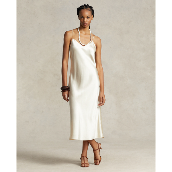 Robe nuisette mi-longue en soie