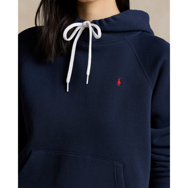 Ralph Lauren Monogram Fleece Hoodie In Cruise Navy