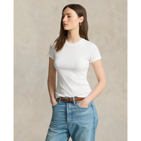 Buy Polo Ralph Lauren Women White Polo T-Shirt Online - 697897