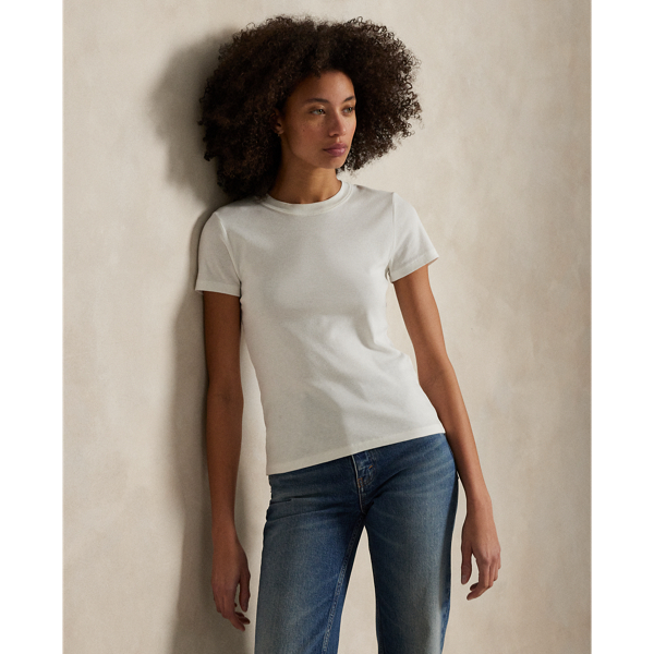 Rib-knit Cotton Tee