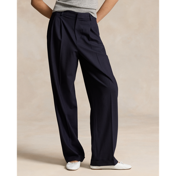 Wool-Blend Wide-Leg Pant