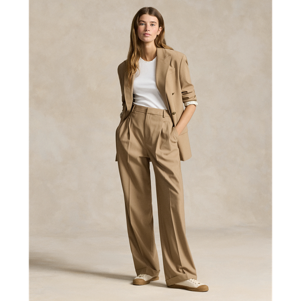 Wool-Blend Wide-Leg Trouser