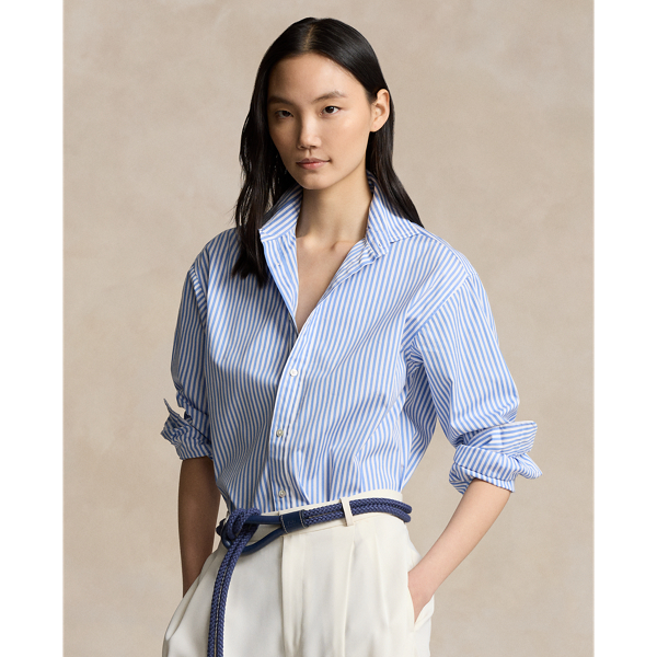 Relaxed Fit Striped Cotton Shirt