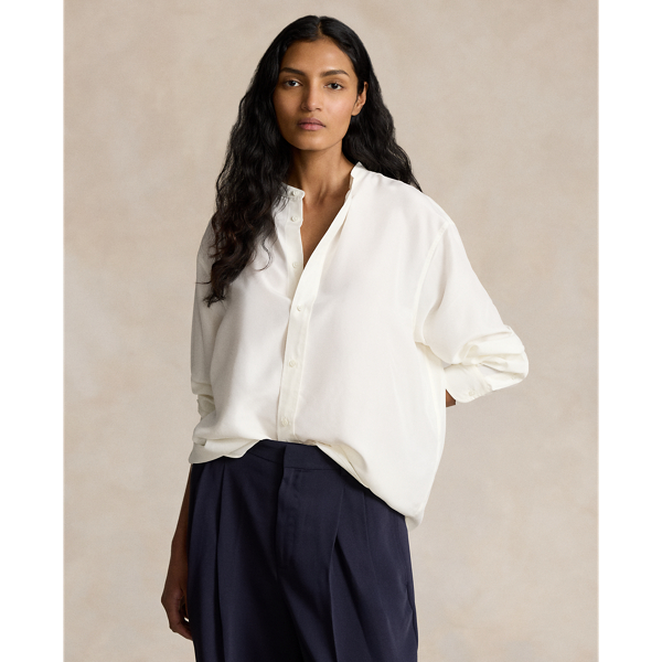 Oversize Fit Silk Shirt