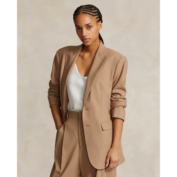 Stretch Wool-Blend Blazer