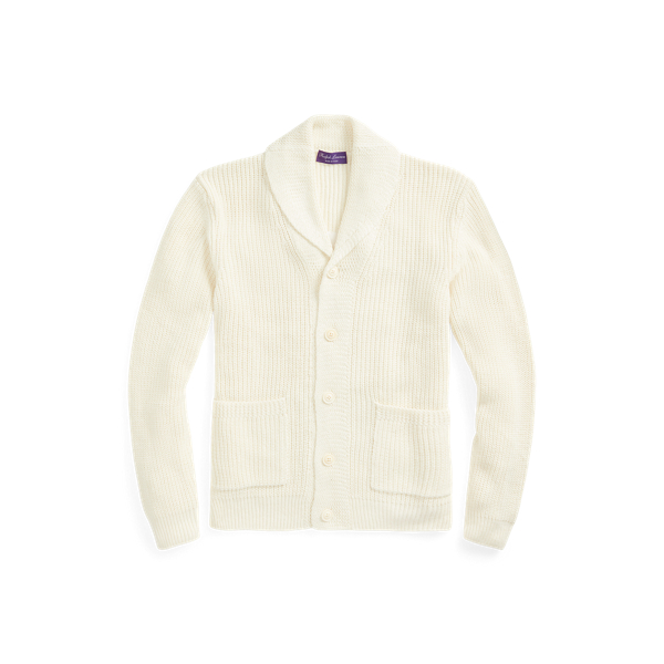 Purple Label Silk-Linen Shawl Cardigan 2