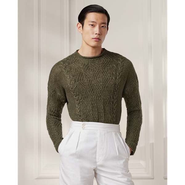 Cable knit roll neck outlet