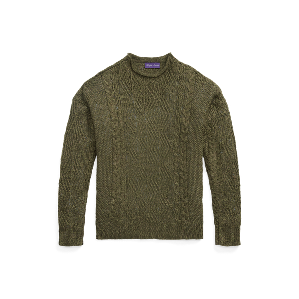 Cable-Knit Roll Neck Jumper