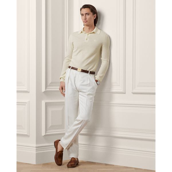Purple Label Monogram Silk-Blend Polo-Collar Jumper 3