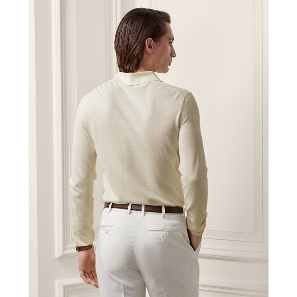 Purple Label Monogram Silk-Blend Polo-Collar Jumper 4