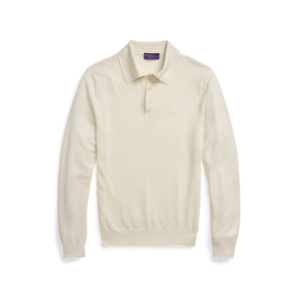 Monogram Silk-Blend Polo-Collar Jumper