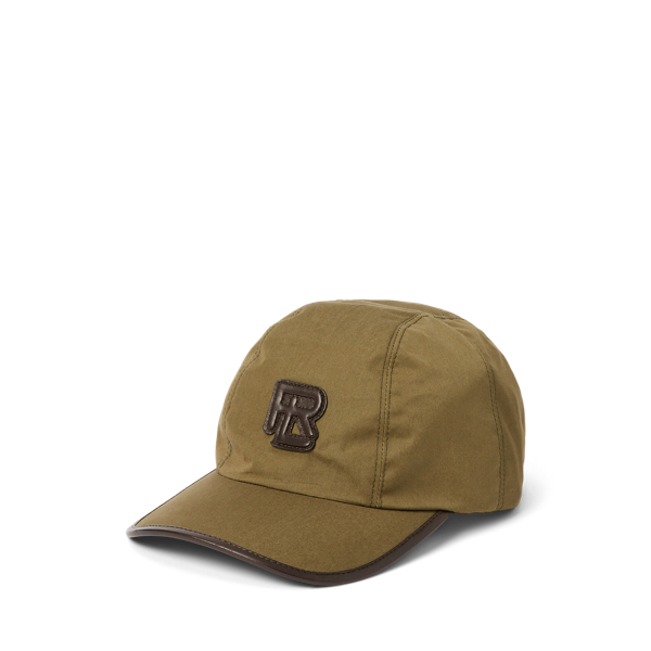 Lambskin-Trim Canvas Five-Panel Cap