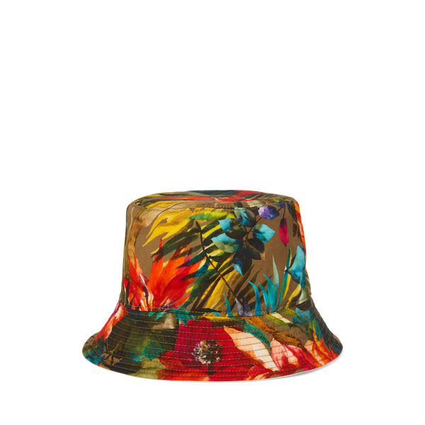 Reversible Floral Cotton Bucket Hat